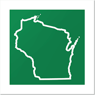 Wisconsin Outline Posters and Art